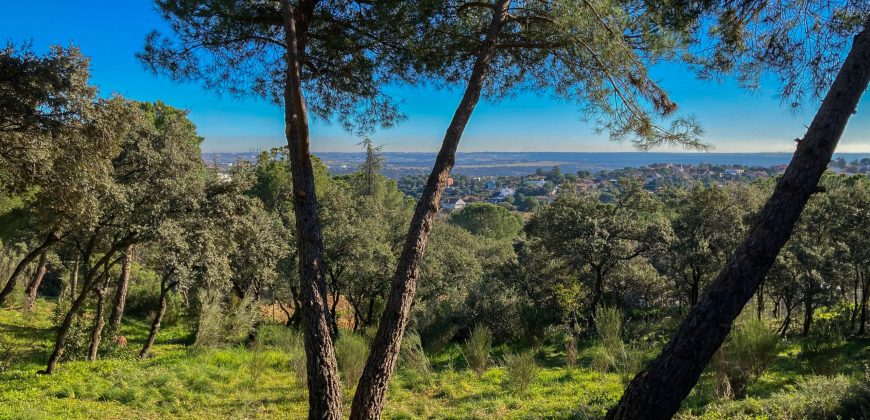 Fabulosa parcela de 1.780 metros cuadrados en la urbanización JaraBeltrán, Valdemorillo con excepcionales vistas.